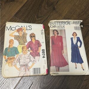 McCall's and Butterick Sewing Patterns 80’s and 90’s